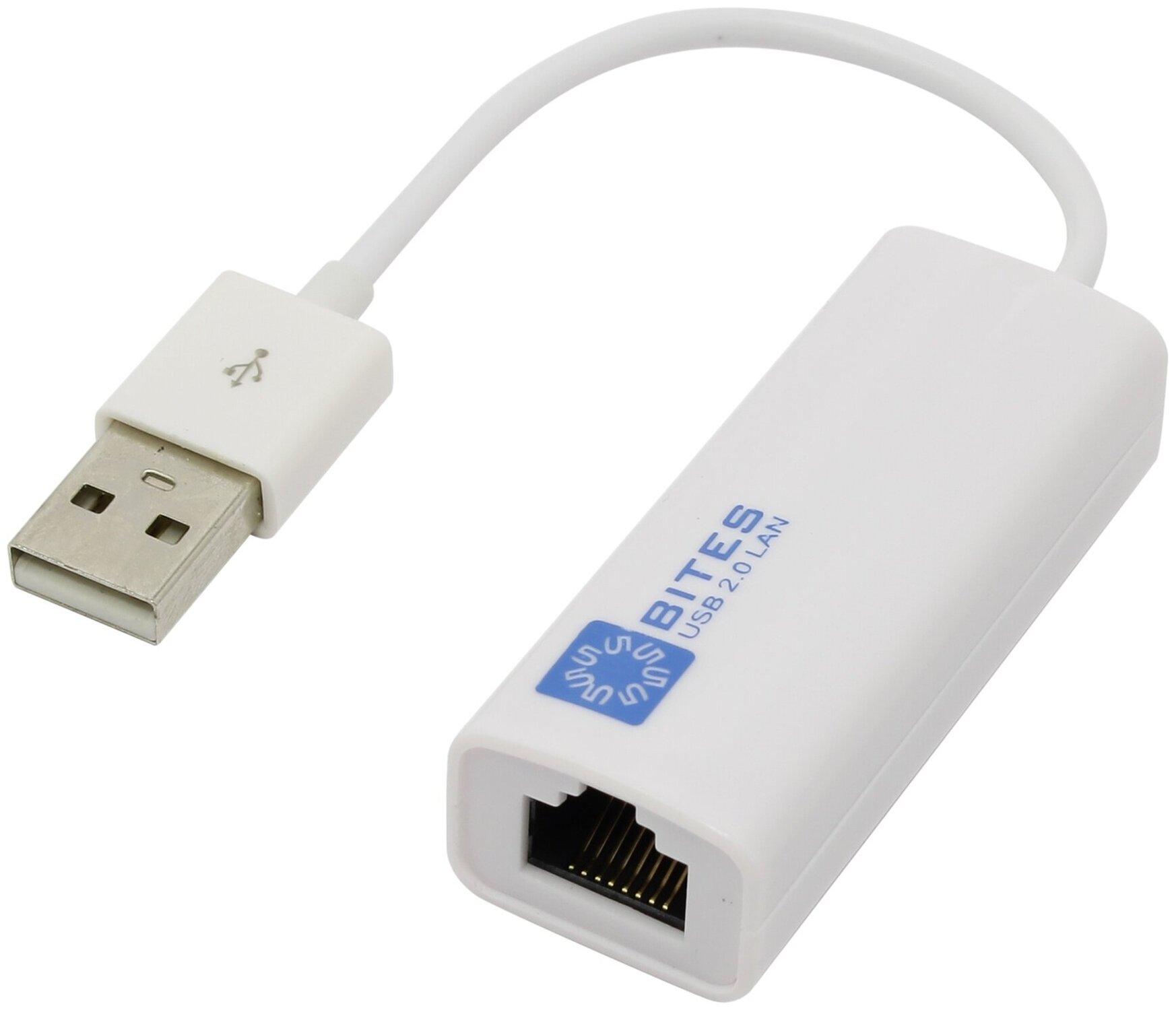 "Сетевая карта 5bites UA2-45-02WH USB2.0, RJ45 100мегабит, белый, 10см"