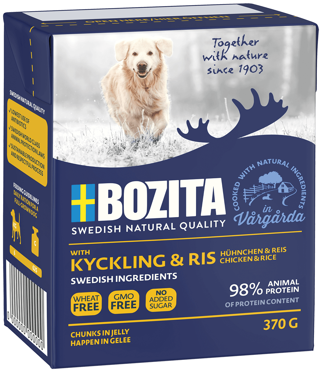 Bozita Кусочки в желе для собак с курицей и рисом 82022, 0,37 кг, 57386 (4 шт)