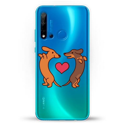 фото Силиконовый чехол love таксы на huawei nova 5i andy & paul