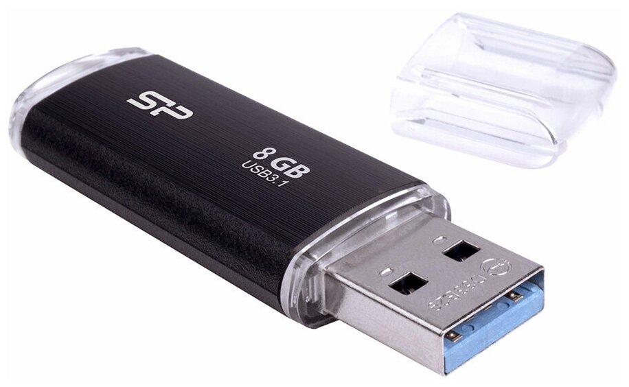 Флеш-накопитель USB 3.0 8GB Silicon Power Blaze B02 чёрный