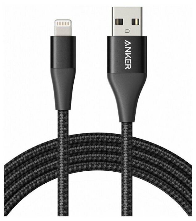 Кабель Anker Powerline+ II Lightning 3 м черный (A8454011)