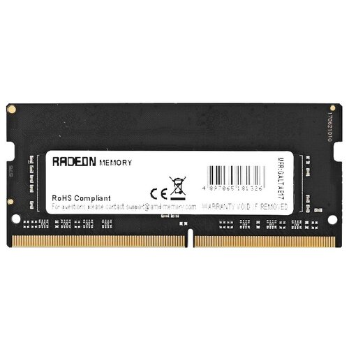 Оперативная память AMD 4 ГБ DDR4 SODIMM CL17 R744G2400S1S-UO amd модуль памяти ddr4 dimm 8gb r948g3206u2s uo pc4 25600 3200mhz r9 gamers series black