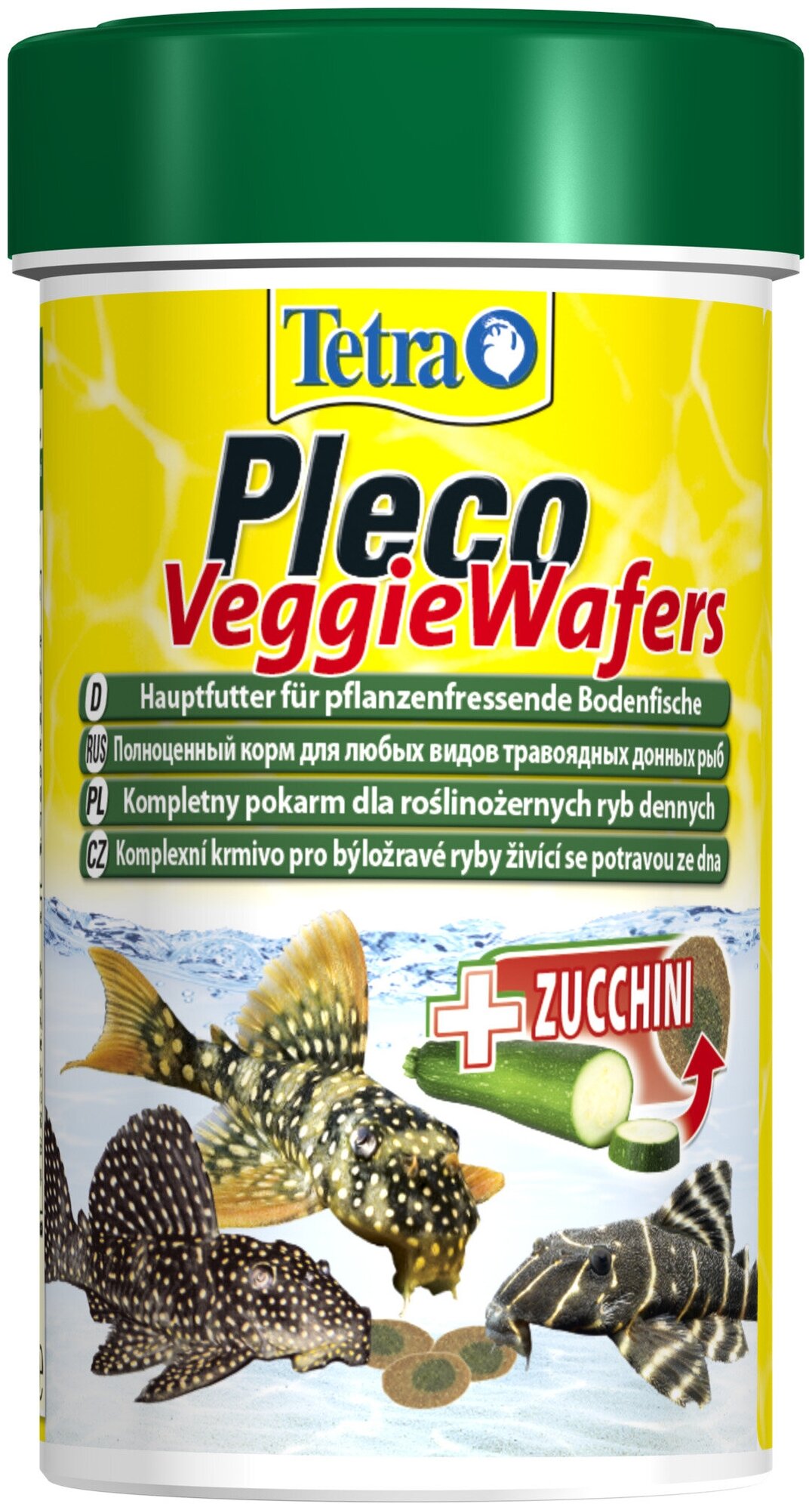 Сухой корм для рыб рептилий ракообразных Tetra Pleco Veggie Wafers