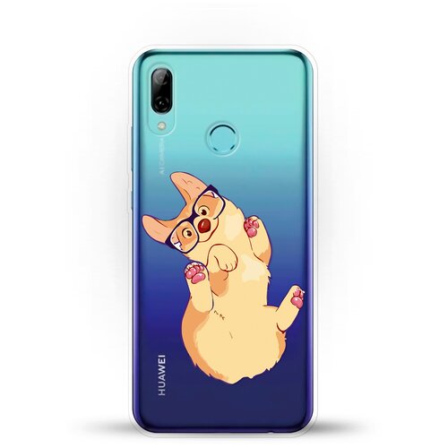 фото Силиконовый чехол корги в очках на huawei p smart (2019) andy & paul