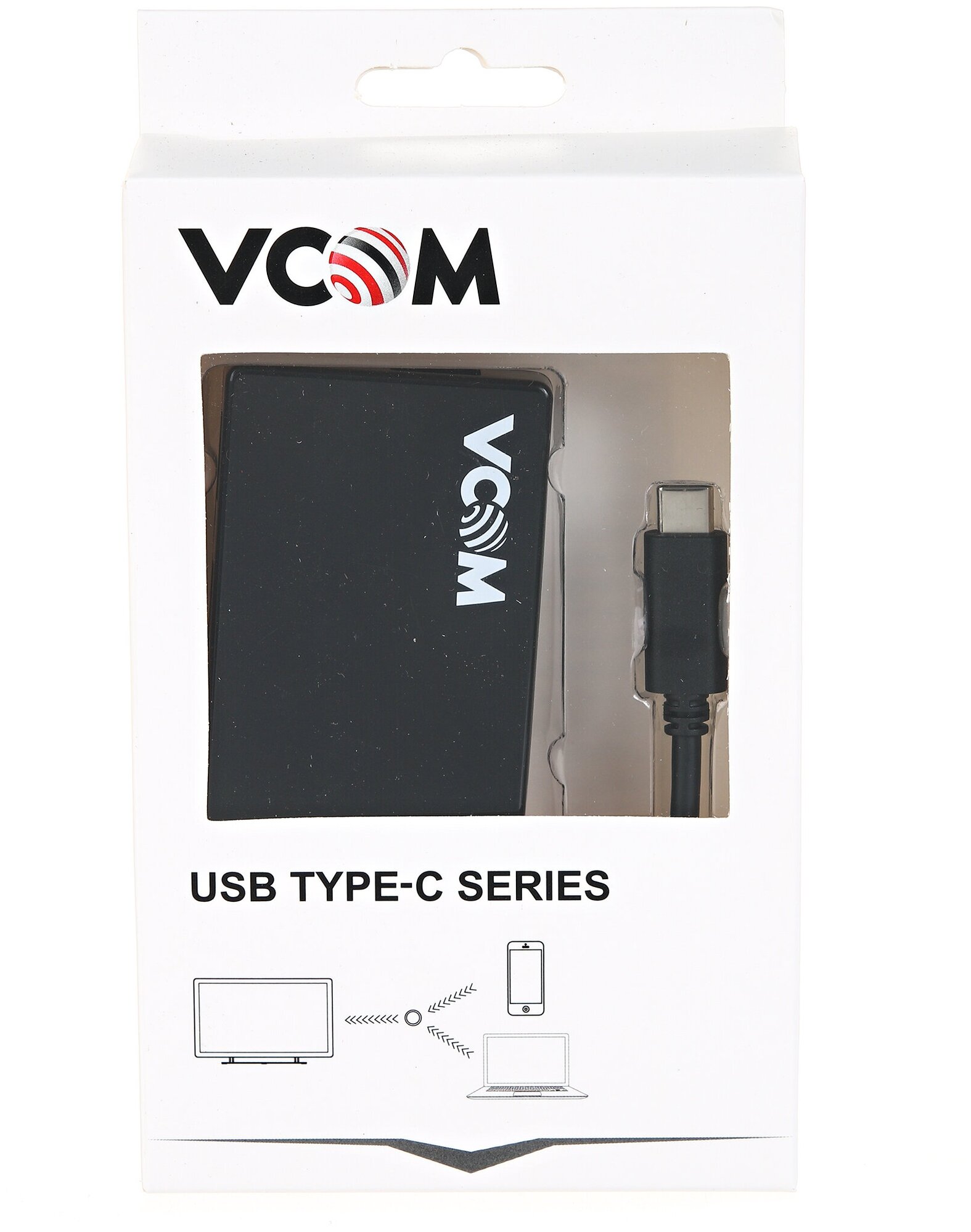 Vcom DH310B Кабель-концентратор USB 3.1 Type-Cm --> 4 port USB3.0 f Aluminum Shell 4895182246867