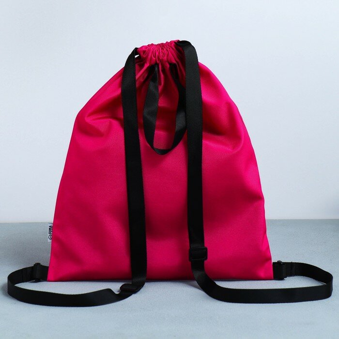 Сумка для обуви, цвет розовый, два вида ручек, текстиль 41х31 см