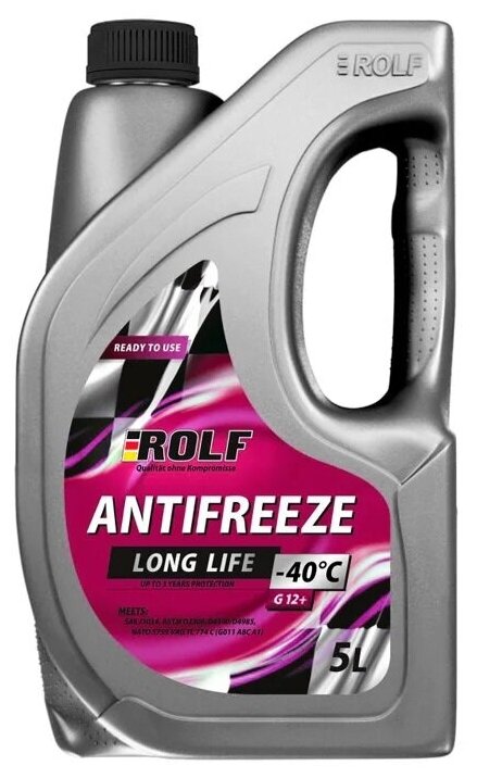 Антифриз ROLF Long Life -40 G12+ Red 5 л, 1 уп.