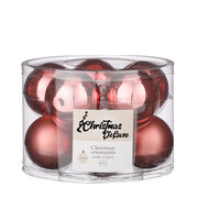 Набор елочных шаров CHRISTMAS DELUXE 87703, розовый, 6 см, 10 шт.