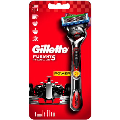 Gillette Fusion ProGlide мужская бритва, 1 кассета, с 5 лезвиями с углеродным покрытием, с технологией Flexball, с триммером набор gillette подарочный настоящему чемпиону гель для бритья fusion ultra sensitive 75 мл бритвенный станок fusion proglide flexball синий