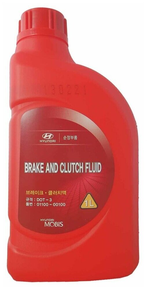 Тормозная жидкость Hyundai/KIA Brake and Clutch Fluid DOT-3 1 л