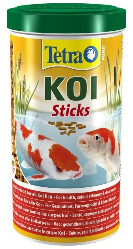 Tetra Koi Sticks основной корм для кои палочки 1 л . - фотография № 3