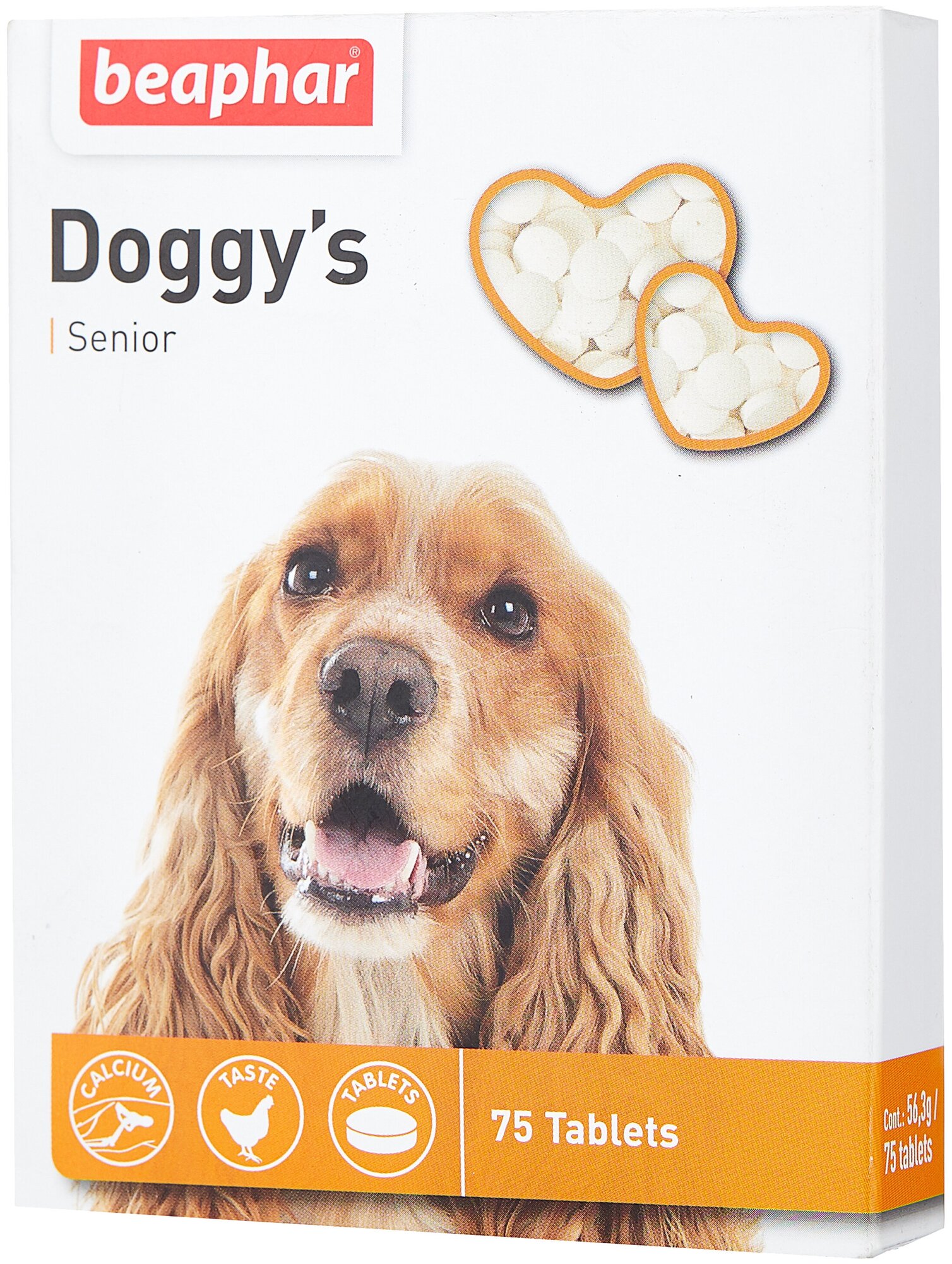 Витамины для собак Beaphar Doggy’s Senior, 75 таб.