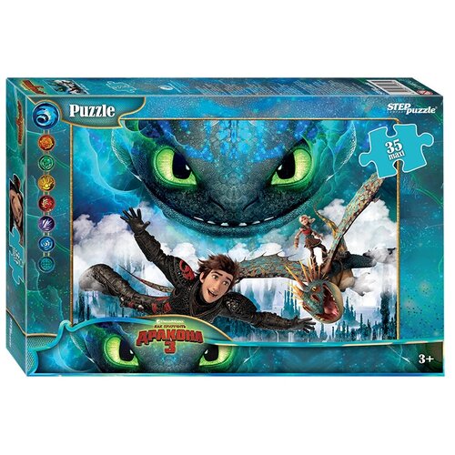 Пазл Step puzzle DreamWorks MAXI Как приручить дракона - 3 (91234), 35 дет., мультиколор мозаика puzzle 260 как приручить дракона 3 dreamworks