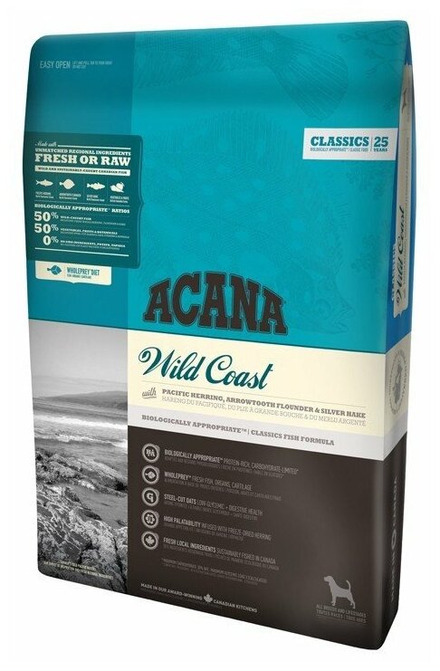 Сухой корм для собак Acana Dog Wild Coast 11,4кг.