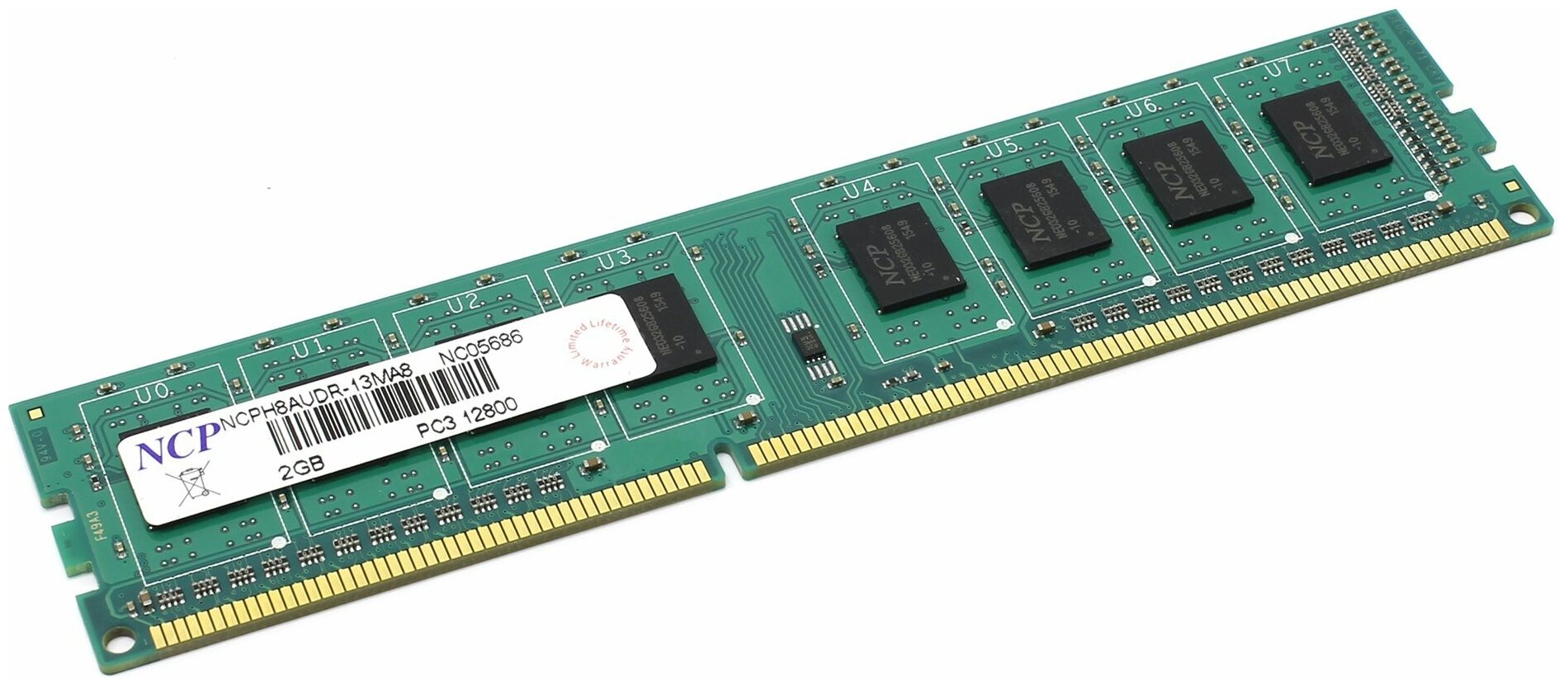 Оперативная память NCP 2 ГБ DDR3 1600 МГц DIMM NCPH8AUDR-13MA8