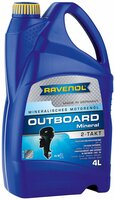 Минеральное моторное масло Ravenol Outboardoel 2T Mineral, 4 л