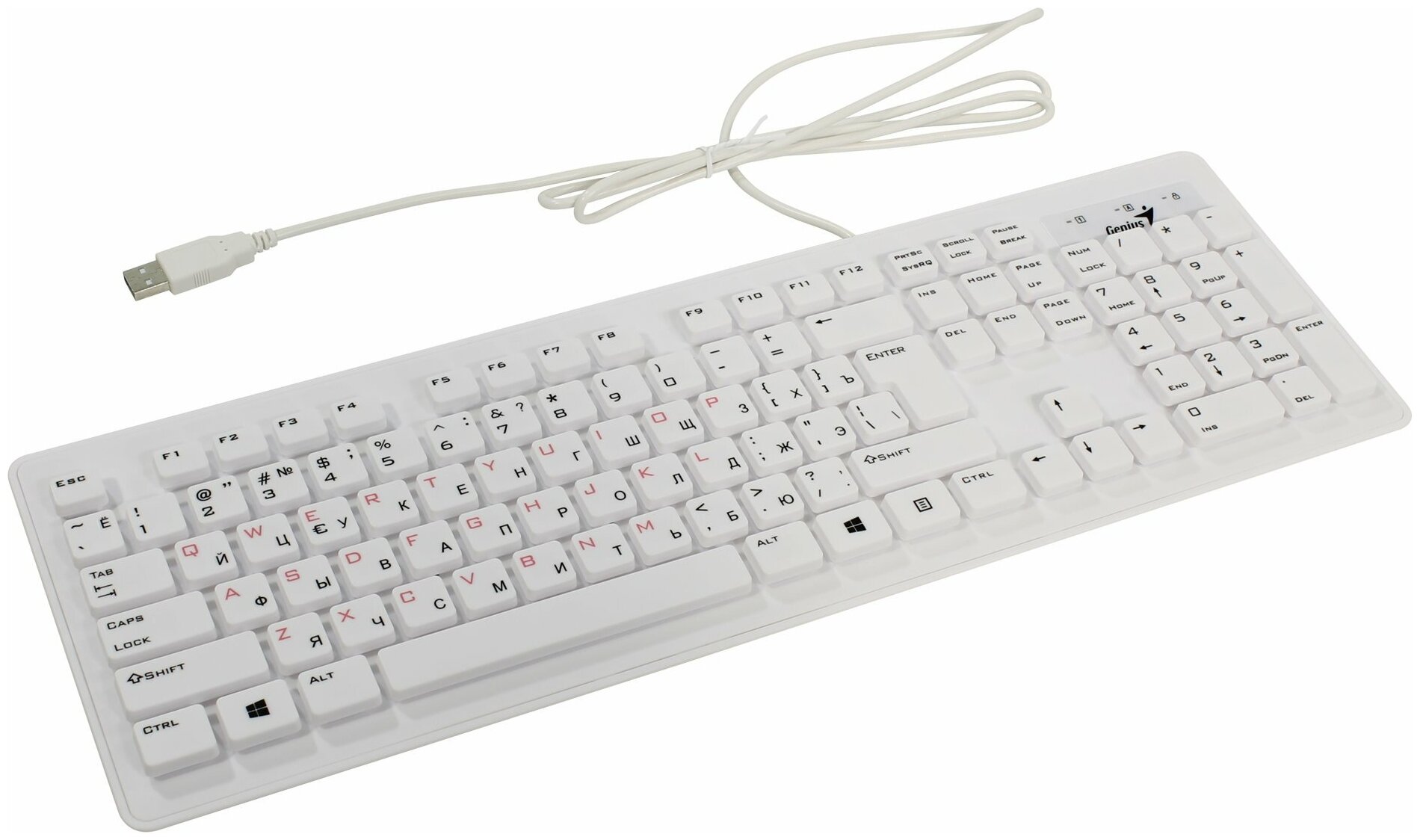 Клавиатура Genius SlimStar 130, белый