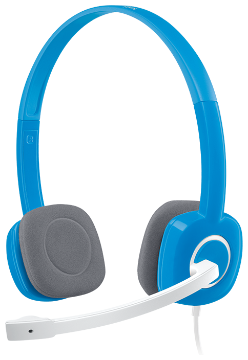 Наушники с микрофоном Logitech Stereo Headset H150, Sky blue