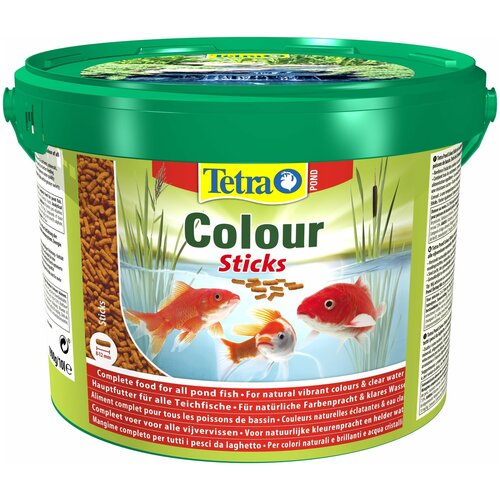 Сухой корм для рыб Tetra Pond Colour Sticks, 10 л, 1.9 кг витамины антиоксиданты минералы awochactive витамин д3 5000