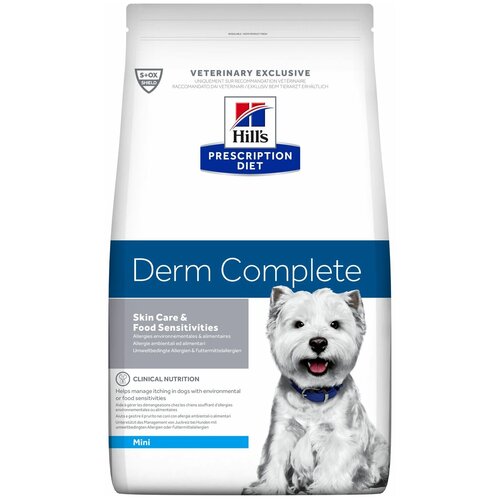 Hills Prescription Diet Derm Complete Mini Сухой диетический корм для собак мелких пород 1.5кг