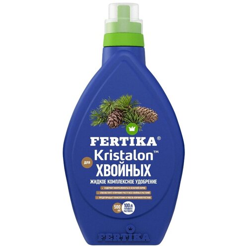 Удобрение FERTIKA Kristalon для хвойных, 0.5 л, 0.65 кг, 1 уп. удобрение для хвойных растений fertika кристалон 500мл