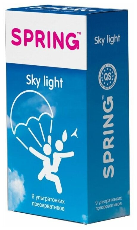 Презервативы ультратонкие Spring Sky light, 9 шт