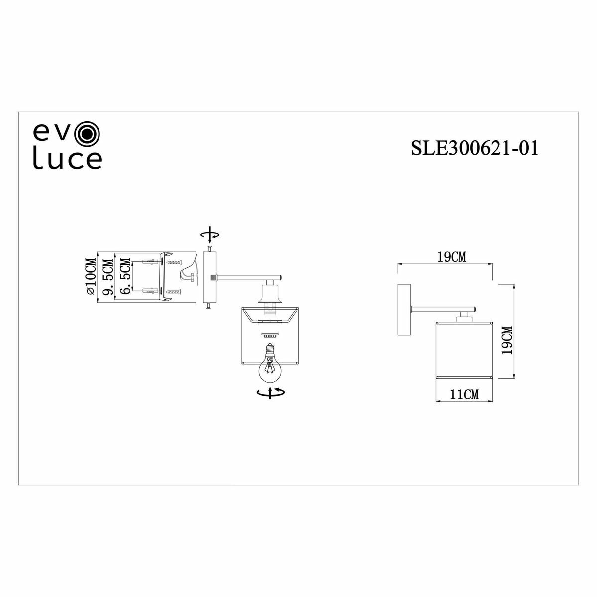 SLE300621-01 Бра Хром/Зеленый E14 1*40W