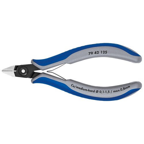 Бокорезы Knipex 79 42 125 125 мм синий/серый