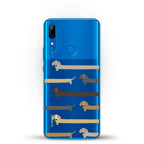 фото Силиконовый чехол длинные таксы на huawei p smart z andy & paul
