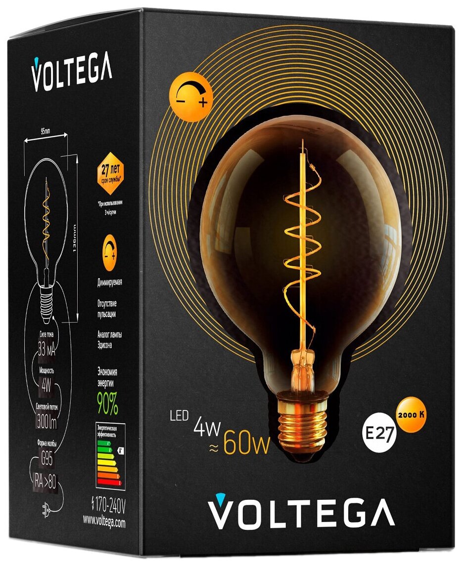 Лампочка Voltega LED E27 4W 7076