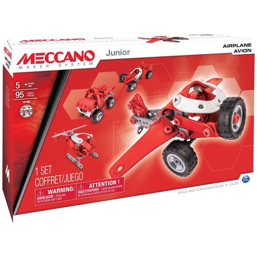 Конструктор Meccano Junior 15106 Авиация 4 в 1, 95 дет.