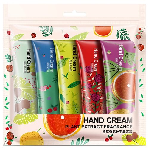 Подарочный набор кремов для рук BIOAQUA Plant Fragrance Hand Cream Set с натуральными экстрактами, 5 шт по 30 гр