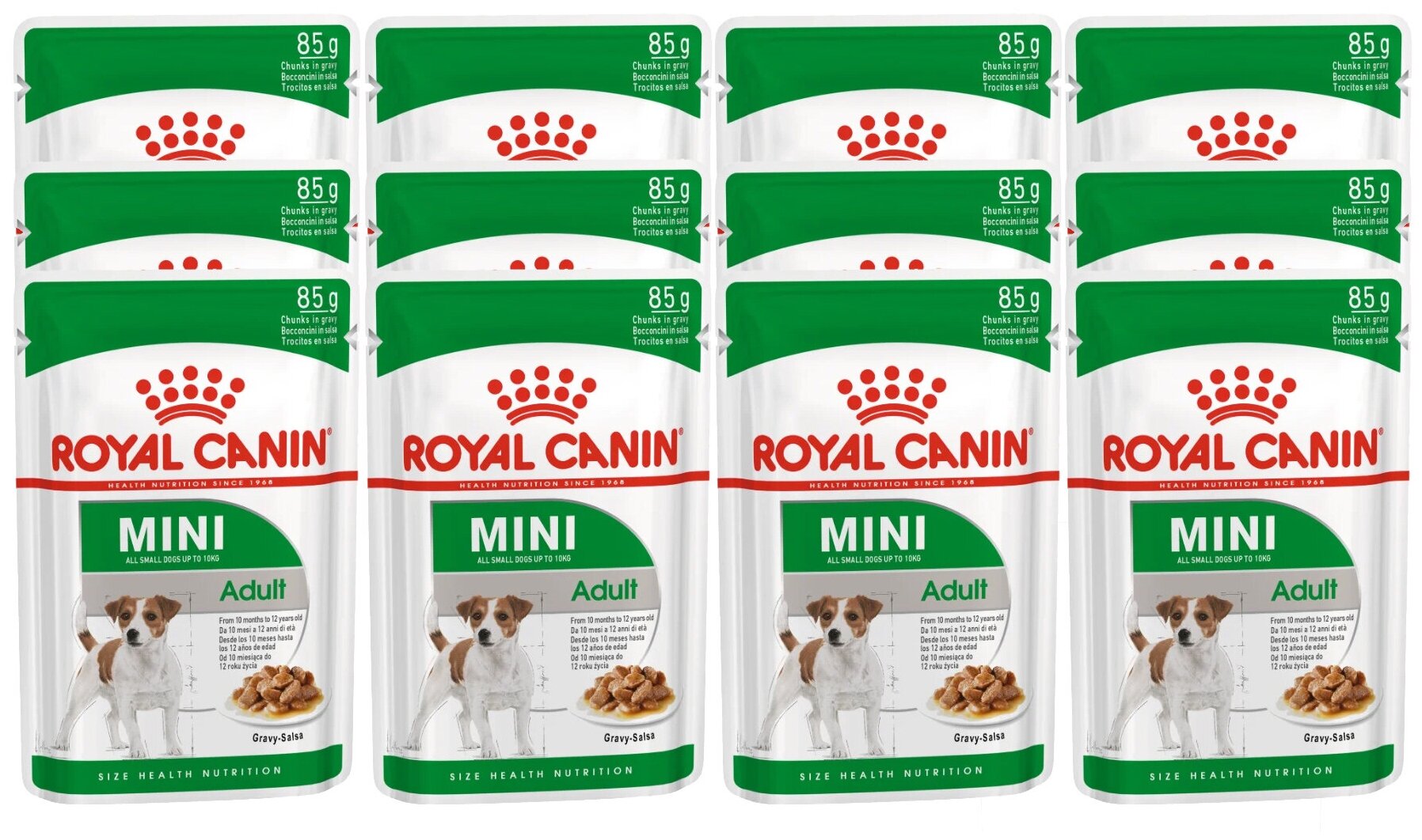 Влажный корм для собак Royal Canin Mini Adult Pouch 1 уп. х 12 шт. х 85 г