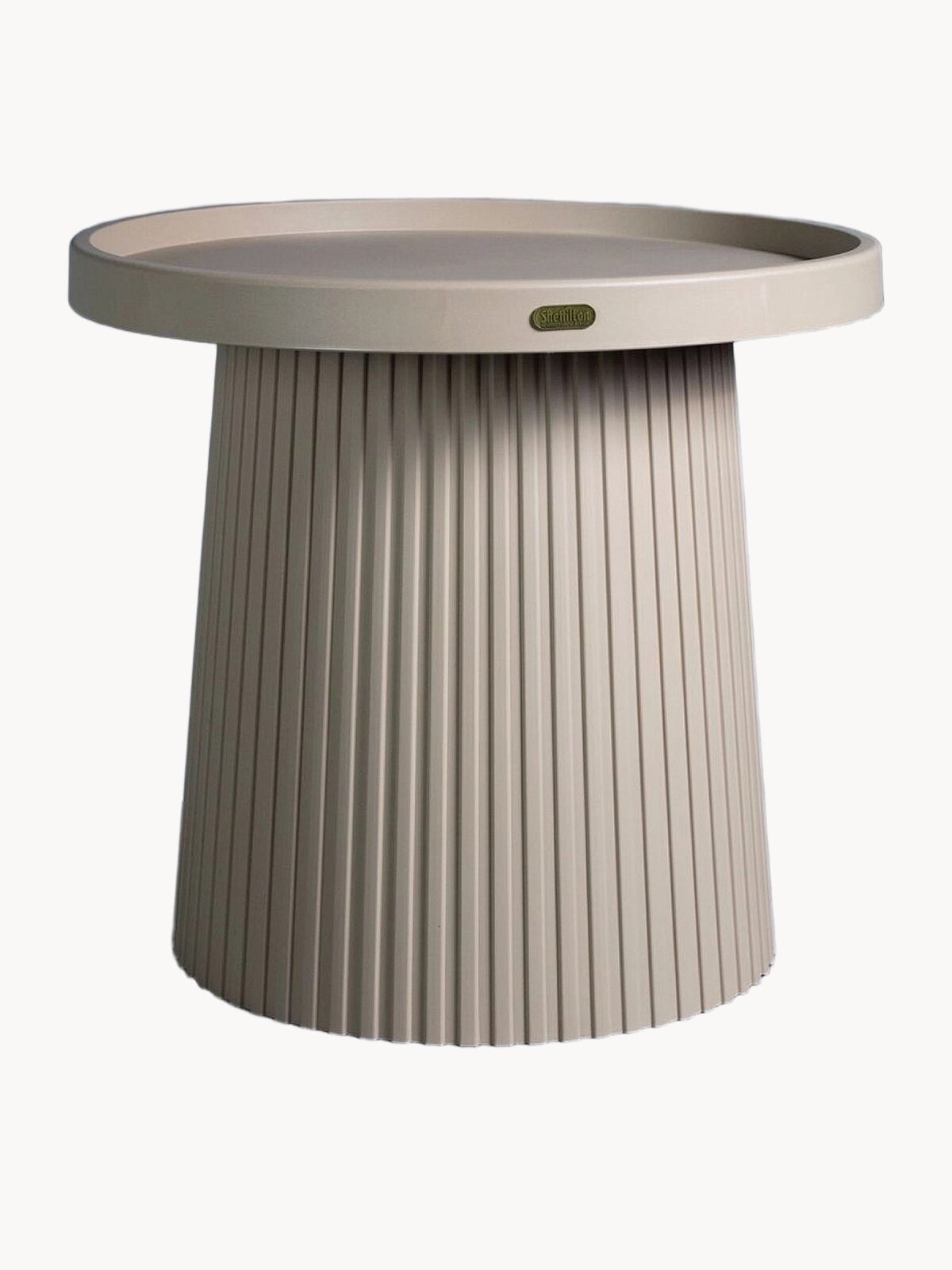 Журнальный столик, пластиковый, круглый, в стиле лофт/туалетный/кофейный, капучино, SHT-CT94