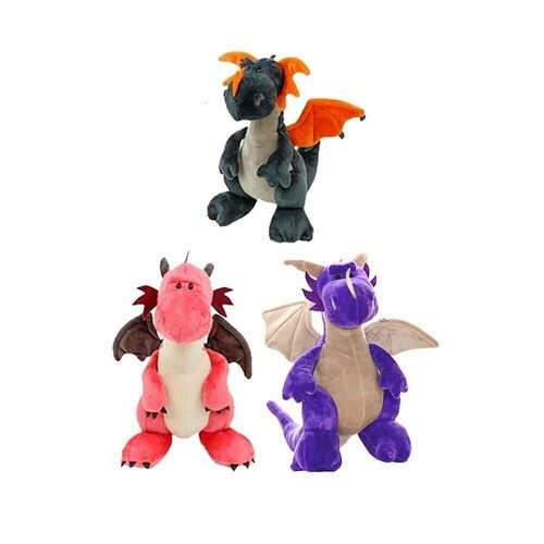 Мягкая игрушка для детей плюшевый реалистичный динозавр Дракон, рост 27 см, 4 цвета, символ 2024 года, YNDI92741
