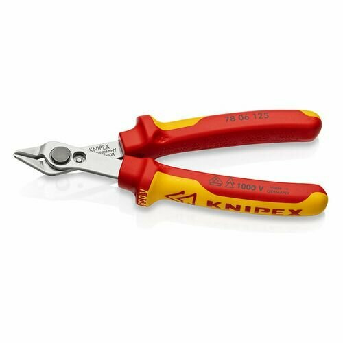 Прецизионные бокорезы KNIPEX Electronic Super Knips VDE, без фаски, L-125 мм, INOX KN-7806125 - фотография № 9