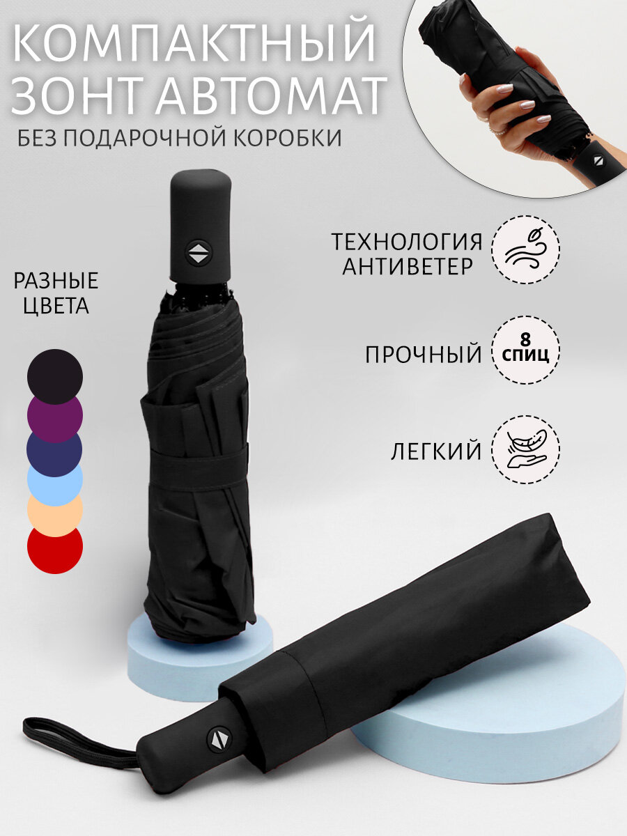 Мини-зонт ЭВРИКА подарки и удивительные вещи автоматический складной, маленький, карманный, женский в сумочку, мужской