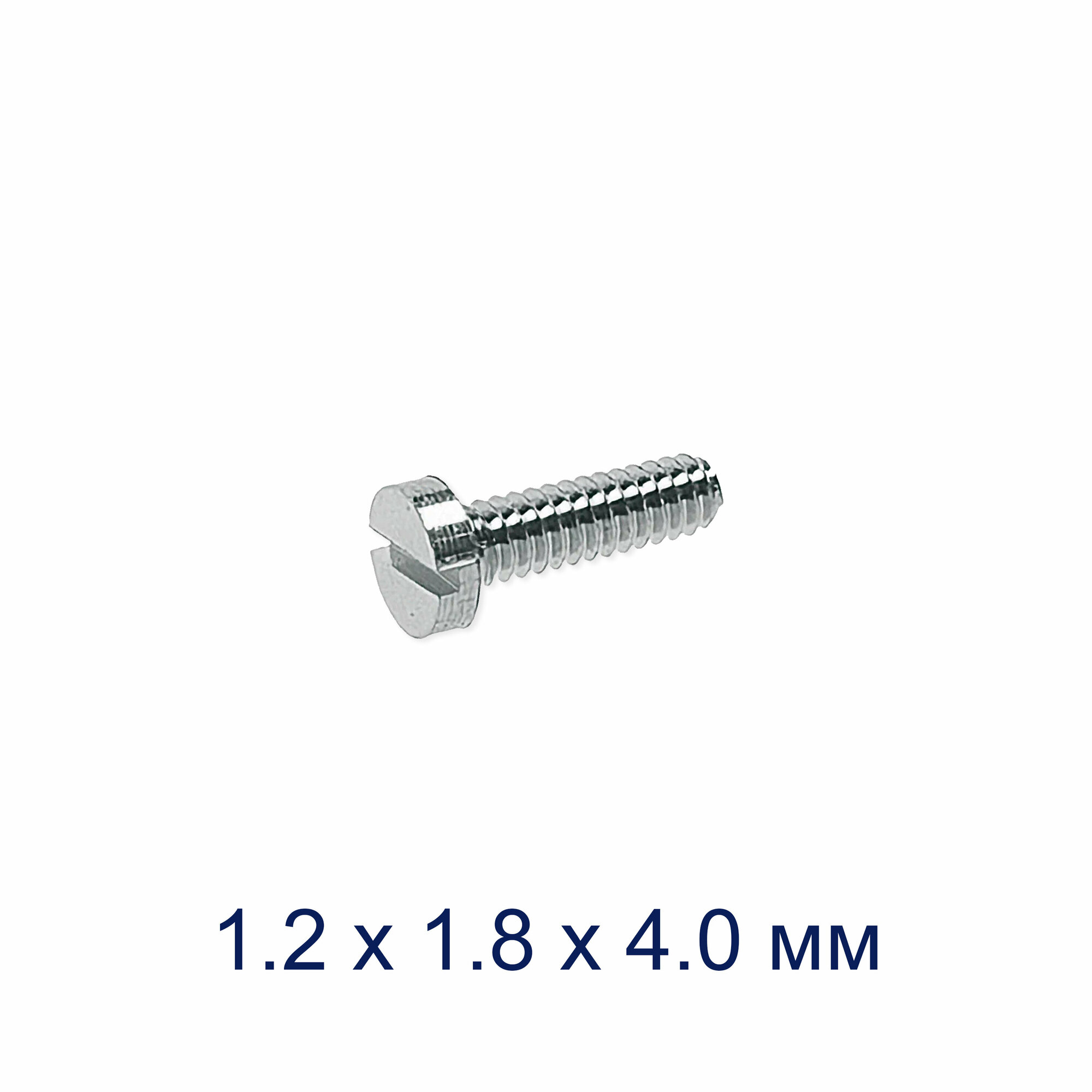 Винт М1.2*1.8*4.0 мм общего назначения серебристый (10шт)