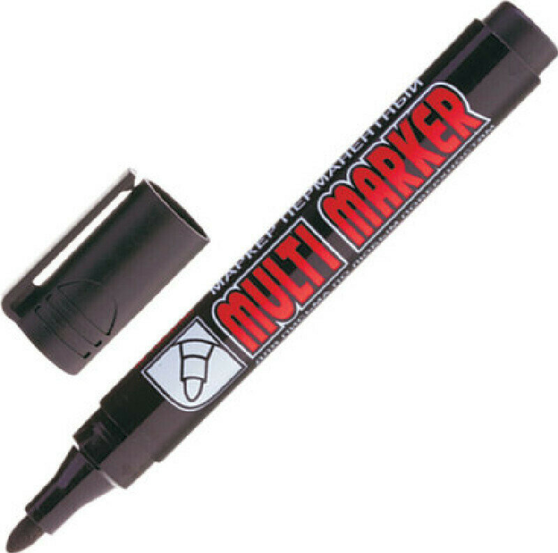 Маркер Маркер перманентный (нестираемый) CROWN "Multi Marker", черный, круглый наконечник, 3 мм, CPM-800 3 штуки