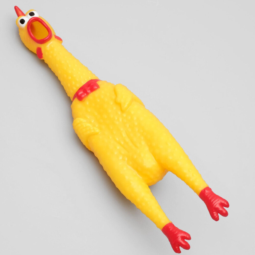 Игрушка для собак Пижон Задумчивая курица XL, желтый, 1шт.