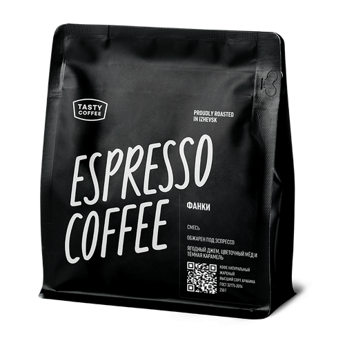 Кофе для эспрессо Фанки Tasty Coffee, в зернах, 1000 г
