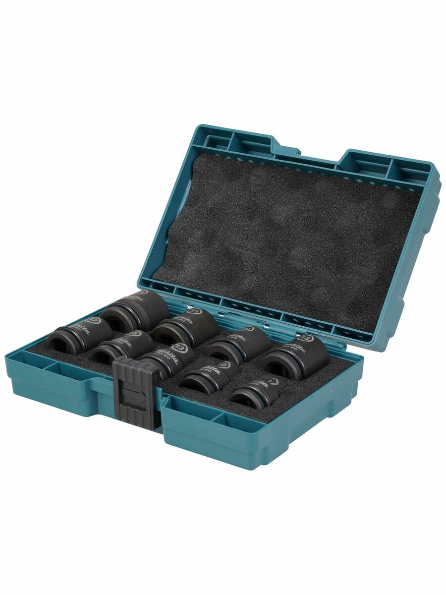 Набор головок ударных Makita Impact Black 1/2" 9шт (8,10,13,16,17,18,19,21,24 мм) E-16564 - фото №3