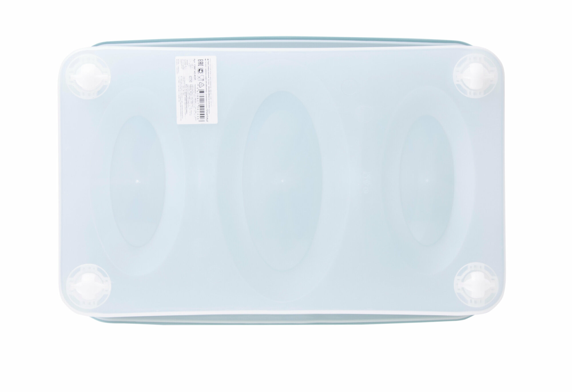 Ящик Астело 60x40.4x48 см пластик с крышкой на колесах цвет прозрачный - фотография № 5