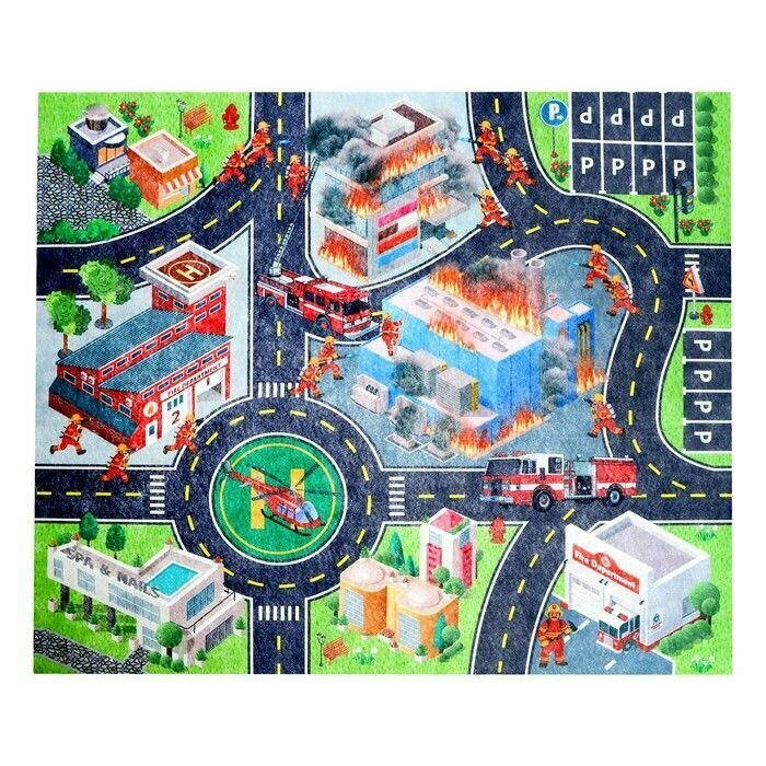 Игровой набор "Город", с ковриком и машинкой