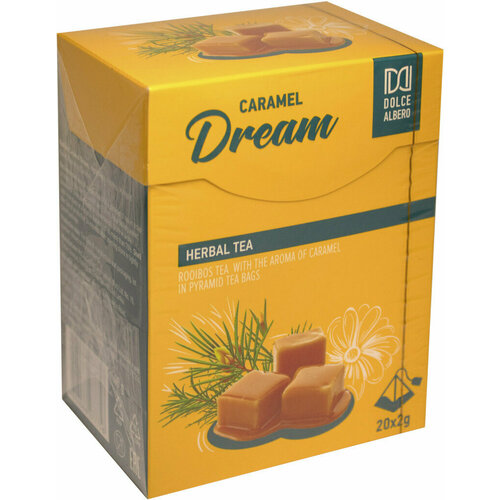 Напиток чайный DOLCE ALBERO Caramel Dream, 20 пирамидок - 5 упаковок