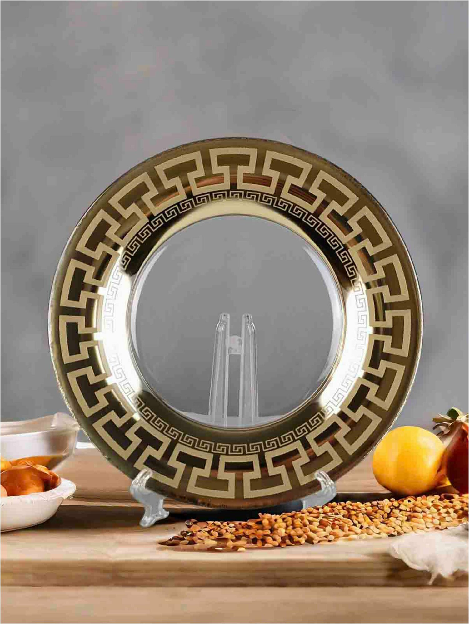 Набор обеденных тарелок PROMSIZ "Греческий узор", 6 штук, диаметр 26см