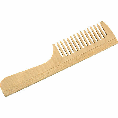 Расческа деревянная с ручкой большая