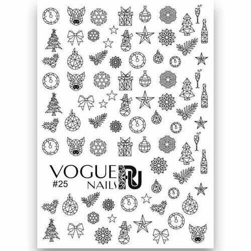 Слайдер-дизайн Vogue Nails №025, арт. СЛ25 слайдер дизайн vogue nails 221 зеленый желтый красный белый