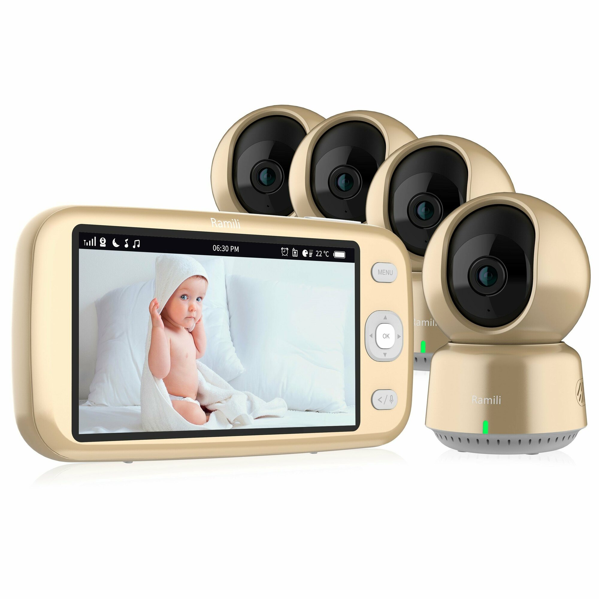 Видеоняня Ramili Baby RV1600X4 (4 камеры в комплекте)