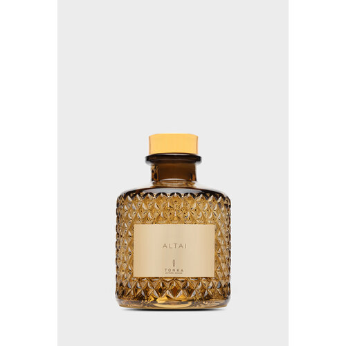 Диффузор TONKA perfumes т00000117, аромат altai, стакан коричневый 200 мл интерьер цвет золотой